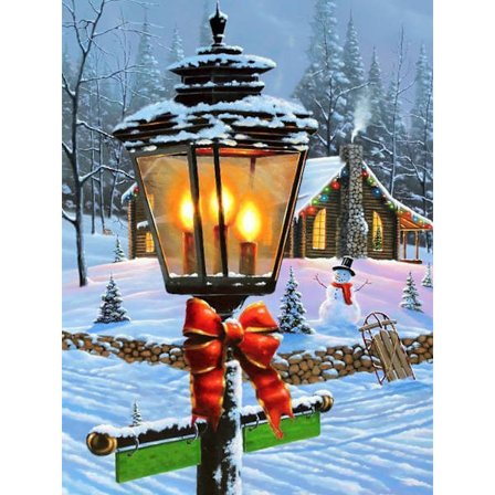 DIY-timanttimaalaus Joulu Noeud de Noël -täydelliset setit, 5D Bro