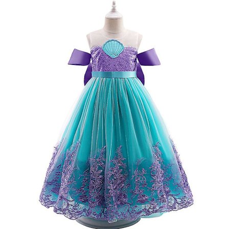 Sommarspets Mermaid Klänning(150CM Lila)