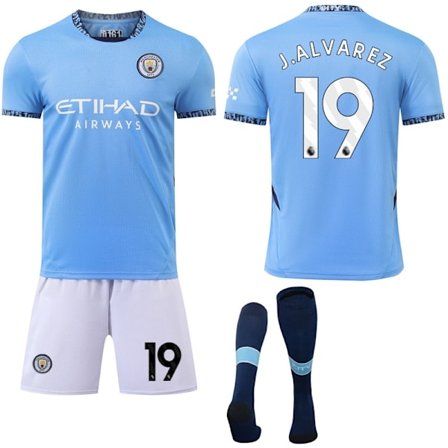 2024-2025 Manchester City Koti Lasten Jalkapallosetti Nro.19 J.ALVAREZ