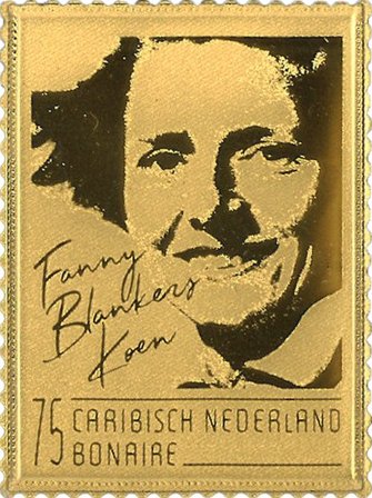 Saba, Bonaire, Sint Eustatius - Fanny Blankers-Koen - Postfrisk frimærke i 24 karat guld