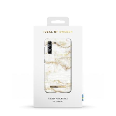 Printed Case Galaxy S21 Golden Pearl Marble