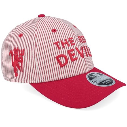 New Era - Rojo adjustable Gorra - Manchester United Pinstripe 9FORTY Mc Scarlet Adjustable @ Hatstore