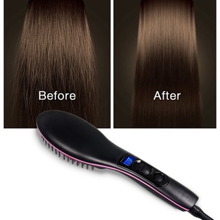 1-Pak Elektrisk Hårretningskam Simply Straight Justerbar