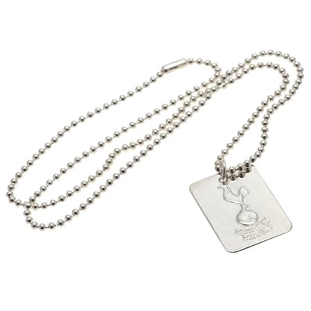 Tottenham Hotspur FC Silver Plated Dog Tag Och Kedja En Storlek S