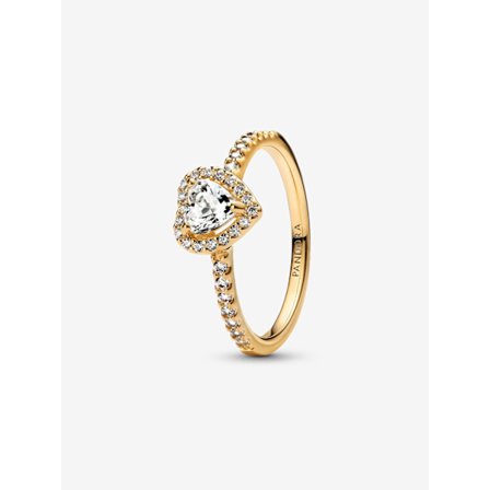 Pandora - Elevated Heart Ring - 14k guldbelægning