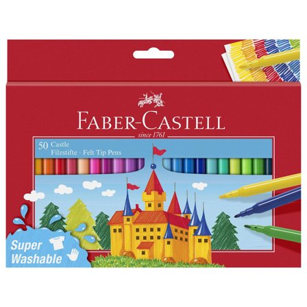 FABER-CASTELL Fiberpennor, sorterade färger 50/fp - Lyreco - Skola och förskola - Pennor och tillbehör - Fiberpennor - Standard