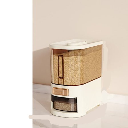 Grain Dispenser 6 kg Risbehållare med Lock Fuktsäker Transparent Hink Lufttät Förvaringslåda för Spannmål