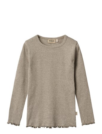 Wheat T-Shirt L/S Ida - Grey - 110