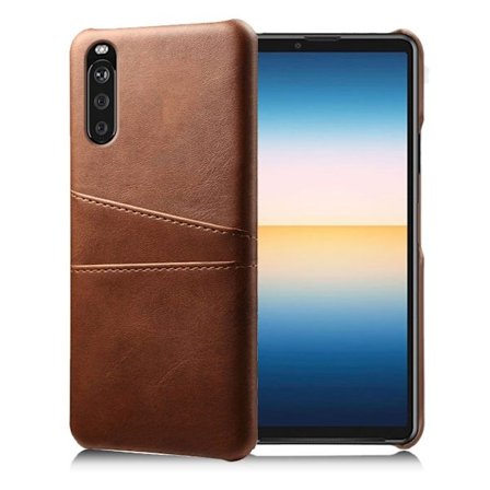 Sony Xperia 10 II skal med korthållare - Brun