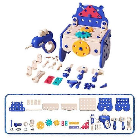 Diyative Hippo Alt-i-ett Verktøysenter DIY Verktøykassesett_Kvalitetsgaver