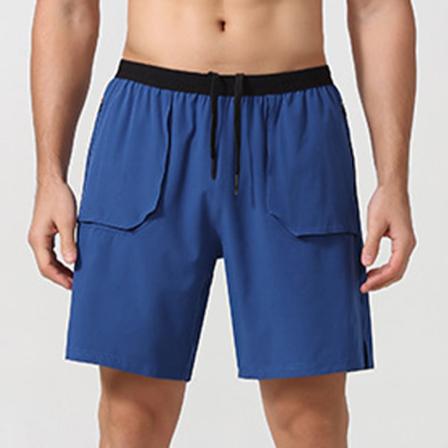 Herr Enfärgad Sommarkorta Byxor Elastiska Midja