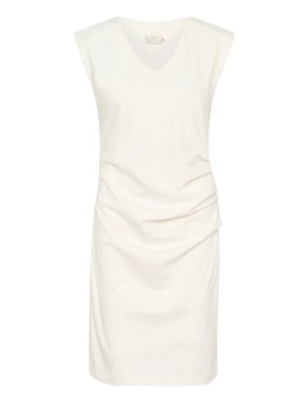 Kaindia V-Neck Dress White Kaffe