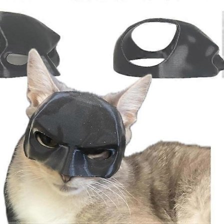 Kattfladdervapenmask, Kattfladdervapen Cosplayhatt, Fladdervapenmask för Katt, Fladdervapen Katt Avengermask, Fladdervapen Katt Halloweenkostymer, 
