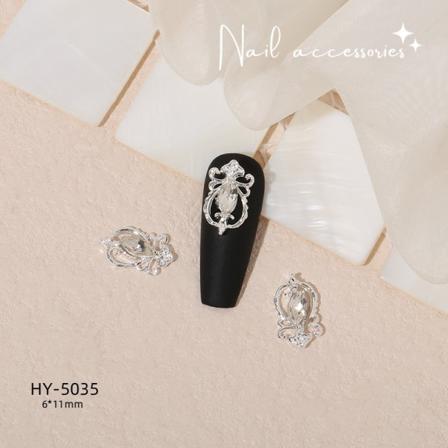 3 stk Nail Art Charm 3D Butterfly Moon Rhinestones Love Nail Dri I 3Pcs