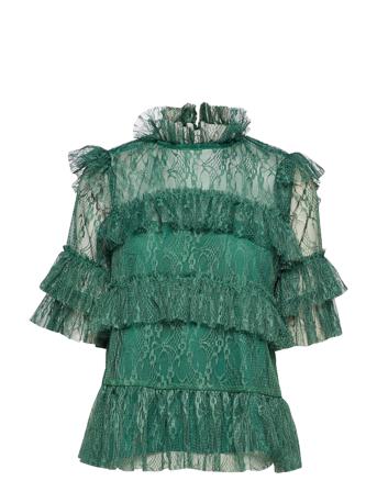 Rachel Blouse Blouses Short-sleeved Grön By Malina