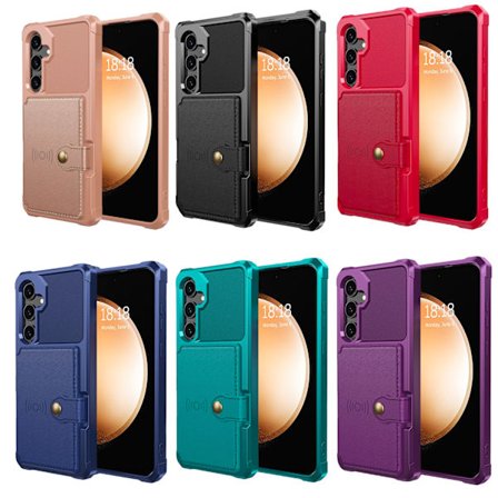 PU-Läder Plånbok Magnetiskt Hållare Fodral för Samsung Galaxy A24 4G