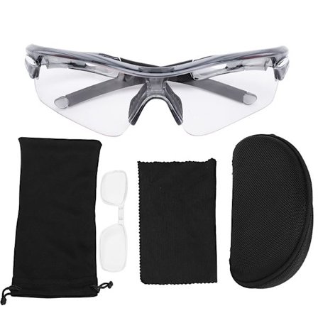 Pyöräilylasit Polkupyörän pyöräilyaurinkolasit Ulkokäyttöön Pölytiiviit Anti-UV Pyöräilylasit Harmaa Musta