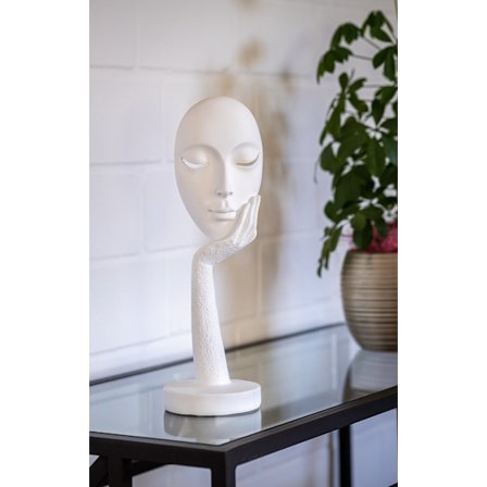 #Moderne skulpturfigur i harpiks "Ansigt"#