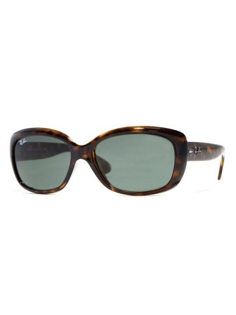 Ray Ban highstreet Women's sunglasses with a frame made of acetate in brown and plastic lenses in green