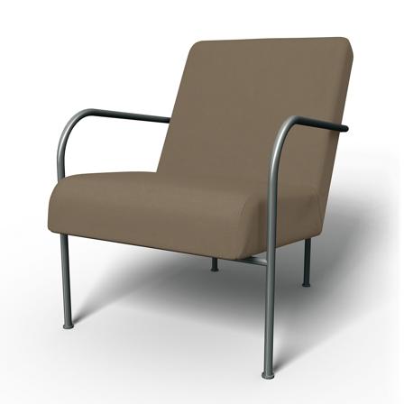 IKEA - IKEA PS Chair Cover, Taupe, Velvet - Bemz