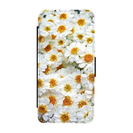 Vita Gerbera Blommor iPhone 16 Flip Mobilfodral