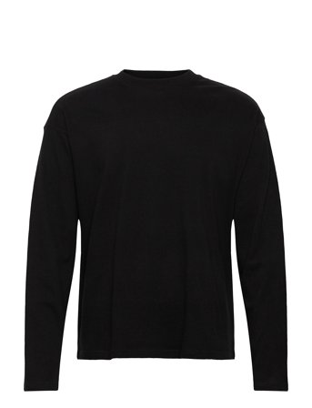 Weekday Great Boxy Long Sleeve T-Shirt - Black - L