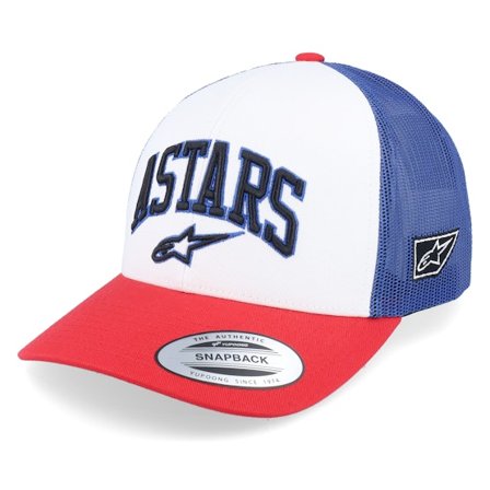 Alpinestars - White trucker Czapka Z Daszkiem - Dunker Hat White/Red/Blue Trucker @ Hatstore