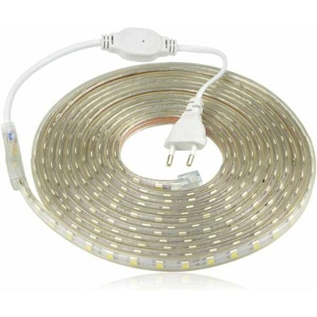 LED-strip, Vattentät LED-strip, Stark LED-strip 220v, 5050 IP65 Vattentät LED-strip, Varmvit Bredd 8mm (4m)