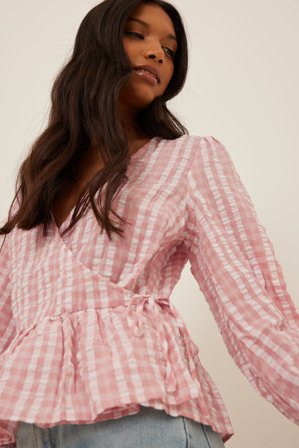 NA-KD Chemisier - - CheckeRouge - EU 40