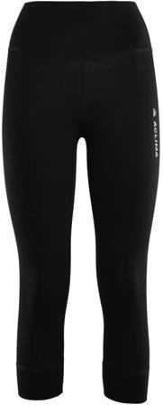 Aclima - WarmWool 3/4 Longs - Naisten - puolipitkät kerrastohousut - Jet Black - Merinovillasta- Kerrastohousut - Naisten