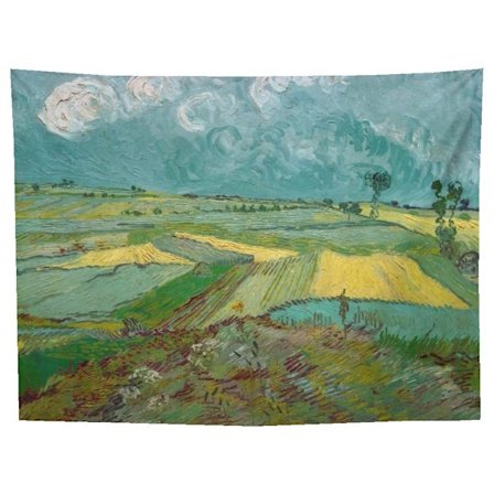 Väggbonad för sovrum, Vincent Van Gogh abstrakt landskapstapet för sovrum estetisk vardagsrumsinredning 150*130 cm