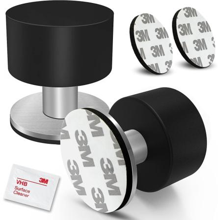 2-pakkaus ovipysäyttimiä, joissa on ylimääräisiä tarroja, itseliimautuva ovipysäytin