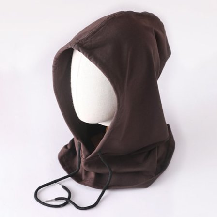Bomull Balaclava Lätt Tunn Hood Scarf KAFFE