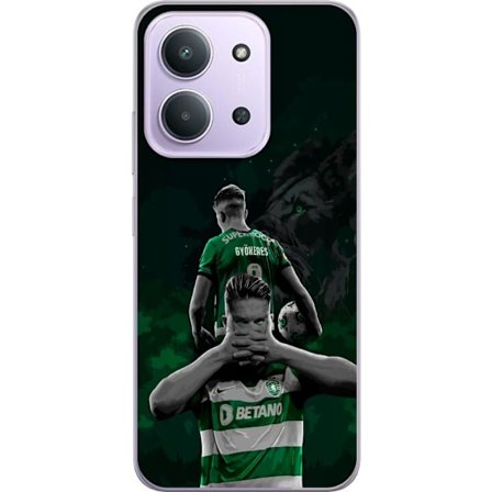 Kompatibelt Mobildeksel til Xiaomi Redmi 15C Neonmotiv med teksten "Gaming is in my DNA" på en blå og rød murvegg med en lysende DNA-spiral.