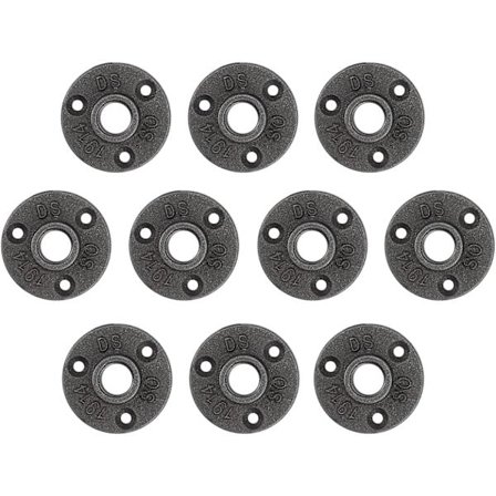 10st gängad fläns metall väggfäste - 10 rörflänsar