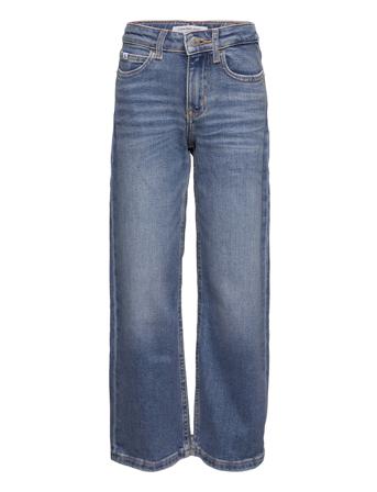 Hr Wide Leg Mid Blue Jeans Blå Calvin Klein