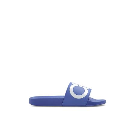 Salvatore Ferragamo, Groovy slides Blauw, Dames, Maat:35 EU,rubber