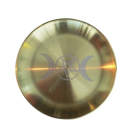 Astrologi Pentagram Ljusstake Bordsaltare Platta Ljusbricka Spådom Wicca Tillbehör Ljusstake Rituell Bricka