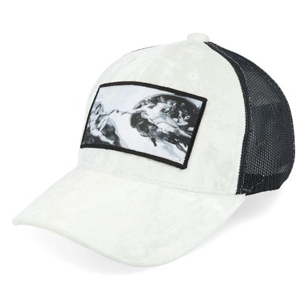 Calza Pennello - Branco trucker Boné - Kids Creation Of Adam Velvet White/Black Trucker @ Hatstore