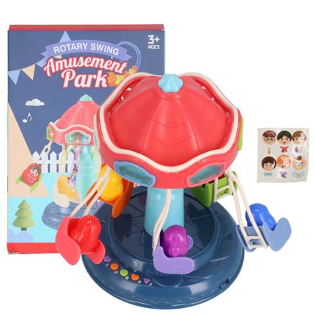 Fornøyelsespark Roterende Huske Lys Musikk Elektrisk Huske for Barn Gave