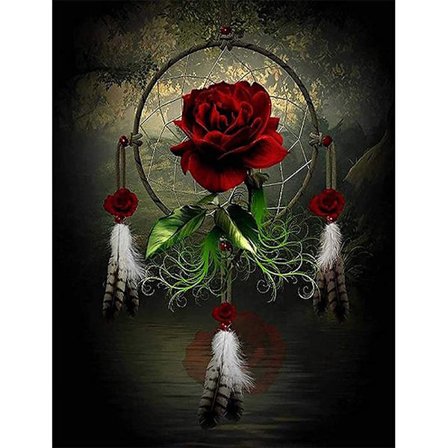 30x40cm 5D Diamantmålning Set för Barn - Special Rosa Diamant