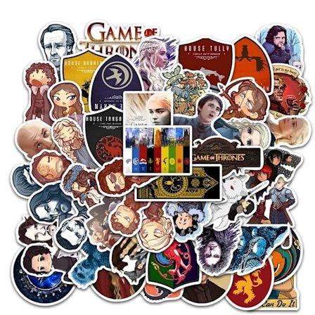 50 st Game of Thrones Stark TV-serieklistermärken Skateboard Laptop Bagage Dekaler