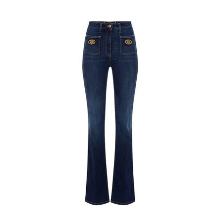 Elisabetta Franchi, Jeans Blauw, Dames, Maat:W26,stretch