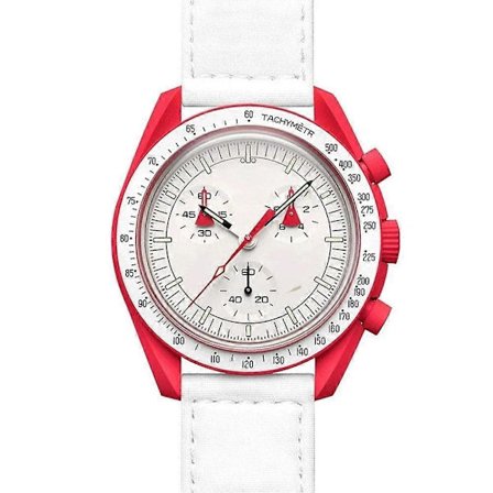 Planet Six Kvartsikello Kronografi Valoisa Näyttö Vedenkestävä Kuu Merkurius Design