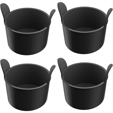 Ramekin til Airfryer, Æggeforme til Airfryer, Sæt med 4 - Sort