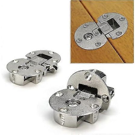 90 Graders Klaffhengsler (1 Par) Justerbare Skjulte Flate Hengsler