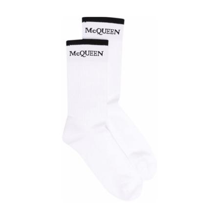 Alexander McQueen, Sockes Reversible LO Wit, Heren, Maat:M,gestreept