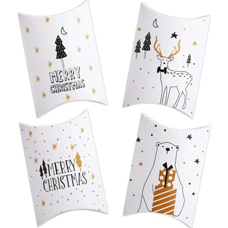 24 stk. julegaveesker, små, juleesker, godteriesker, kakebokser, sjokolade, emballasje, tomme for julegaver