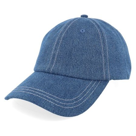 Samsøe Samsøe - Blå unconstructed Keps - Samory Cap Blue Denim Dad Cap @ Hatstore