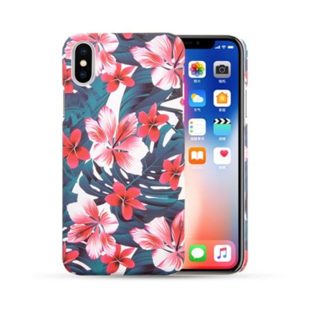 iPhone X Mobile Shell Jungle Tropical Blossom Flowers